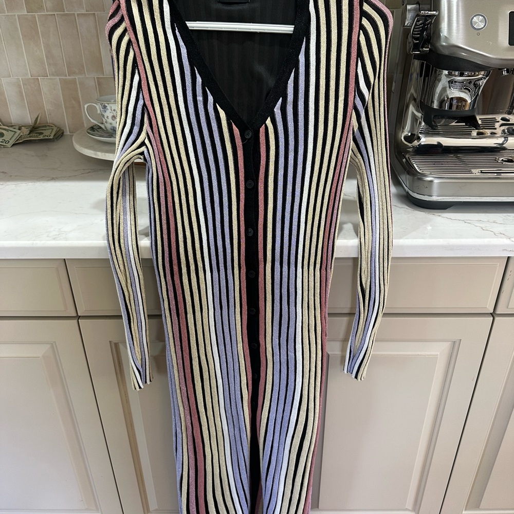Vici Multicolor Striped Long Sleeve Dress